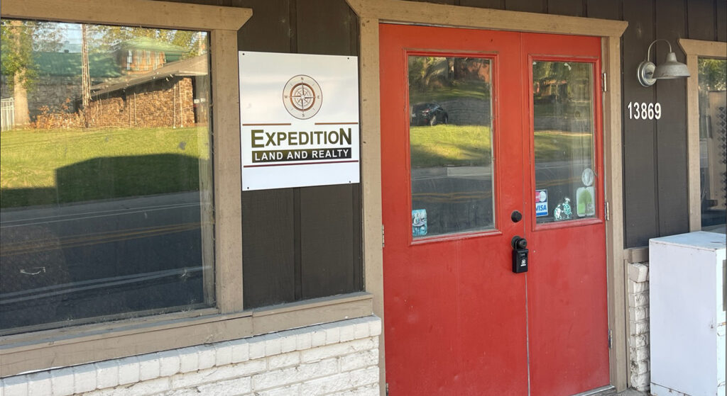 Exterior office view, Expedition Land and Realty